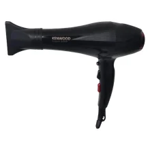 سشوار خانگی 2400 وات کنوود مدل KW-1011، موتور AC، وزن 500 گرم، المنت تیتانیوم، دارای سری متمرکز‌کننده باریک با ویژگی صاف‌کنندگی، با قابلیت تنظیم دما، باد سرد، سیم گردان