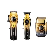 ماشین اصلاح موی سر و صورت شارژی کیمی مدل km-8557 مجموعه 3 عددی