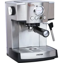 اسپرسوساز 1500 میلی‌لیتری نوا مدل NCM-127EXPS، با مصرف پودر قهوه، مناسب تهیه اسپرسو، کافه لاته، موکا، کاپوچینو و ماکیاتو، دارای سیستم گرم کردن فنجان