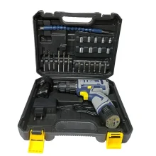 دریل پیچ گوشتی شارژی 10میلی‌متری 12ولت ابی مکس مدل EM-12V مجموعه 24 عددی