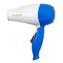 سشوار مسافرتی 1000 وات نووآ مدل NV-1290 کد 104000133، موتور AC، وزن 154 گرم، المنت فلز، با ویژگی پخش یکنواخت گرما