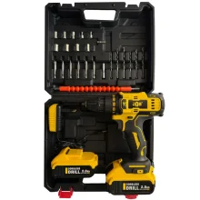 دریل پیچ گوشتی شارژی چکشی 10 میلیمتری 188 ولت جاب مدل JB-188 NetliX مجموعه 40 عددی
