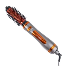 سشوار برس‌دار چرخشی 1200 وات کرونیر مدل CR-6855، موتور AC، وزن 350 گرم، المنت فلز، دارای سری برس‌دار گرد باریک، سری برس‌دار گرد پهن با ویژگی صاف‌کنندگی، حجم‌دهندگی، با قابلیت باد سرد، سیم گردان