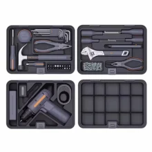 پیچ گوشتی شارژی ۱۲ ولت جیمی هوم مدل JIMIBOX X4-ABCD مجموعه 61 عددی
