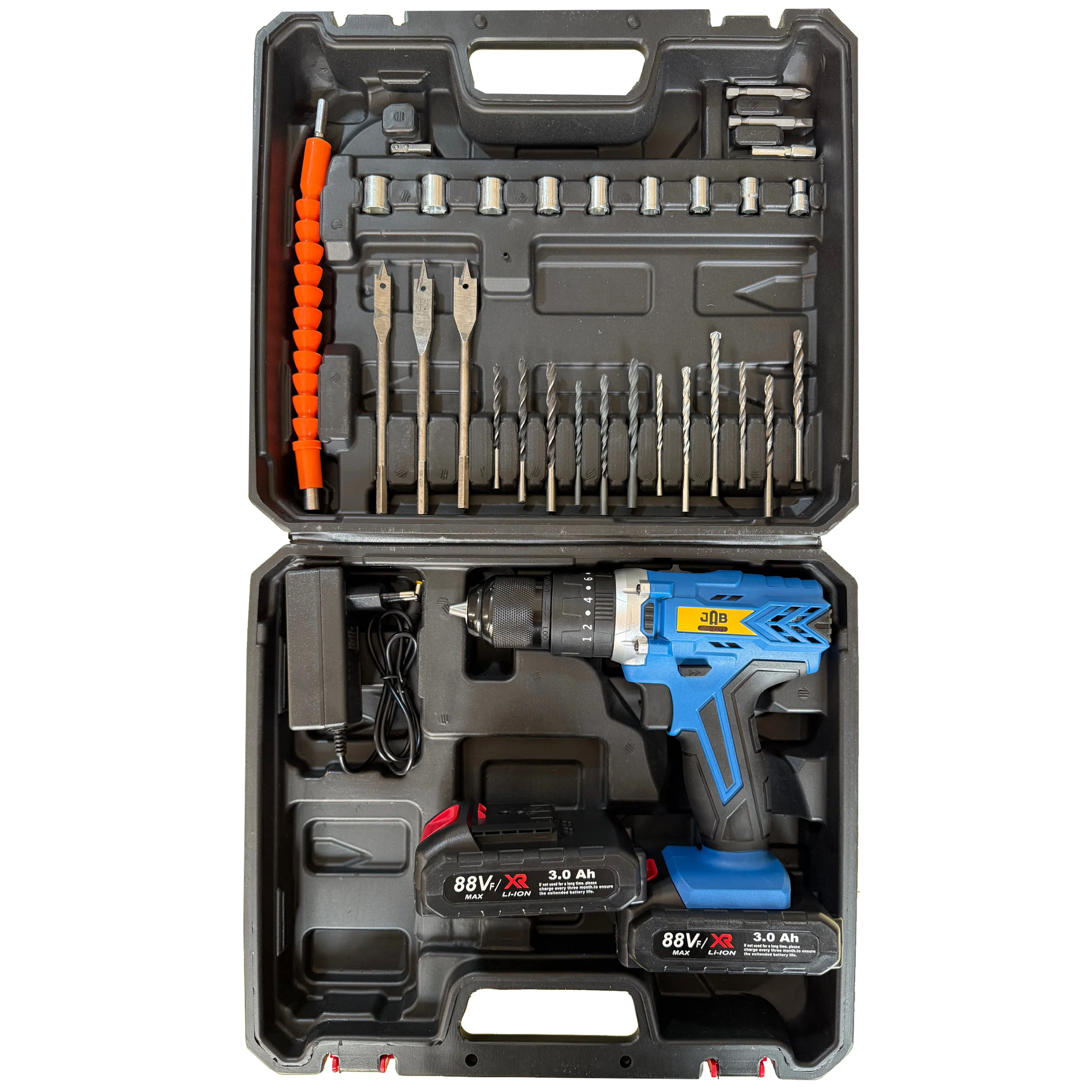 پیچ گوشتی شارژی 88 ولت سه نظام جاب مدل JB-88 POWER X مجموعه 40 عددی پیچ گوشتی شارژی 88 ولت سه نظام جاب مدل JB-88 POWER X مجموعه 40 عددی