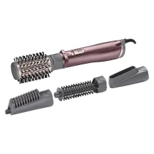 سشوار برس‌دار چرخشی 1000 وات بابیلیس مدل AS960E، موتور DC، وزن 530 گرم، المنت سرامیک، دارای سری چرخشی با ویژگی فرکنندگی، صاف‌کنندگی، حجم‌دهندگی، با قابلیت باد سرد