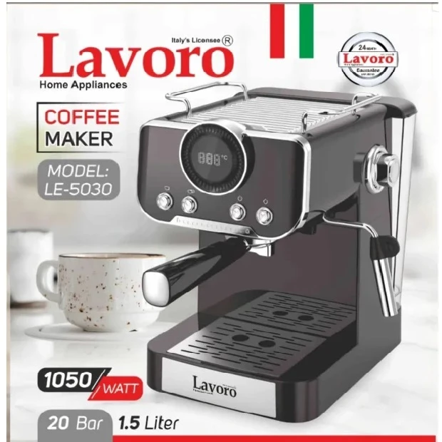 اسپرسو ساز 1500 میلی‌لیتر لاوارو مدل LE-5030