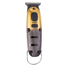 ماشین اصلاح موی صورت وی جی ار مدل V-981 با تیغه استیل ضد زنگ، عملکرد توربو، طراحی ارگونومیک، شارژ سریع 90 دقیقه و استفاده 150 دقیقه، دارای نمایشگر LED و 3 شانه اصلاح 1، 2 و 3 میلیمتری