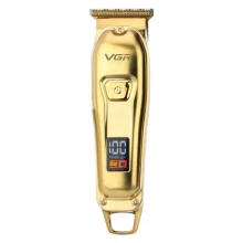 ماشین اصلاح موی سر و صورت وی جی آر مدل V-965 با تیغه استیل ضد زنگ، قابلیت اصلاح با شماره صفر، تنظیم سرعت، شانه قابل تنظیم و باتری 600 میلی‌آمپر ساعت با شارژ USB و طراحی ارگونومیک و مقاوم در برابر لغزش