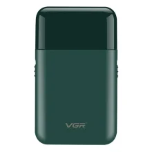ماشین اصلاح موی صورت وی جی آر مدل V-390 با تیغه استیل ضد زنگ، تکنولوژی شیو فویلی، باتری قابل شارژ با 45 دقیقه زمان استفاده و طراحی ارگونومیک