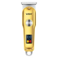 ماشین اصلاح موی سر و صورت وی جی ار مدل V-290 با تیغه استیل ضد زنگ، نمایشگر دیجیتال، قابلیت دو سرعته، منبع تغذیه برق و شارژ، سه شانه اصلاح 1 تا 3 میلی‌متر، مدت زمان استفاده 120 دقیقه و شارژ 90 دقیقه