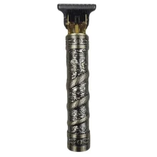 ماشین اصلاح موی سر و صورت تیغه استیل ضدزنگ وینتیج مدل T9 Upgrade plus باتری قابل شارژ با 120 دقیقه شارژدهی، استفاده خشک و مرطوب، خط زن و 4 شانه تنظیم ارتفاع، همراه برس تمیزکننده و روغن مخصوص